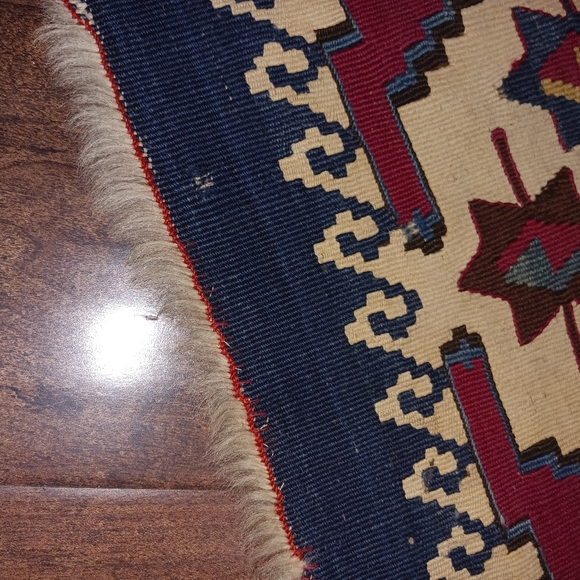 Antique Aydin Kilim. Wool Rug Wool Anatolian Turkish Carpet - Picture 7 of 8